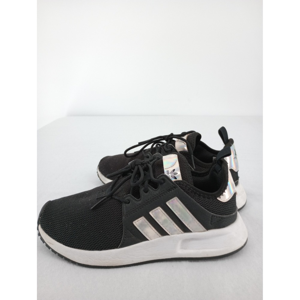 Adidas Ortholite Black & Iridescent Tennis shoes Girls Size 3.5 Youth - Picture 6 of 8